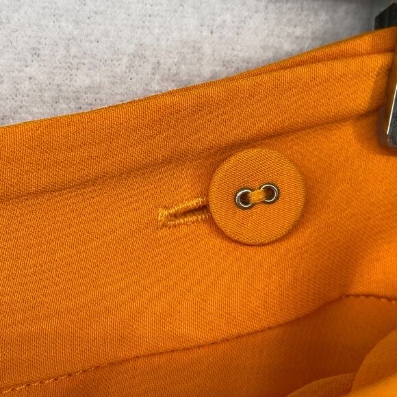 RODEBJER Skirt M Hazel Twill Wrap Midi Ruffled Flounce Tie Side Viscose Orange - Picture 7 of 15